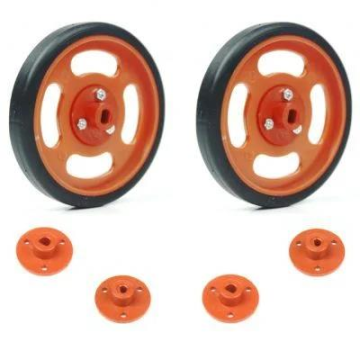 70x11mm Geçmeli Tekerlek Seti Kırmızı