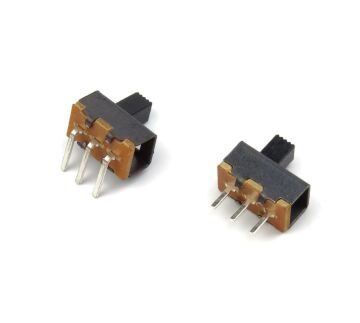 3 Pin On-Off Sürgülü Anahtar 90 Derece Eğik - Slide Switch Büyük Boy