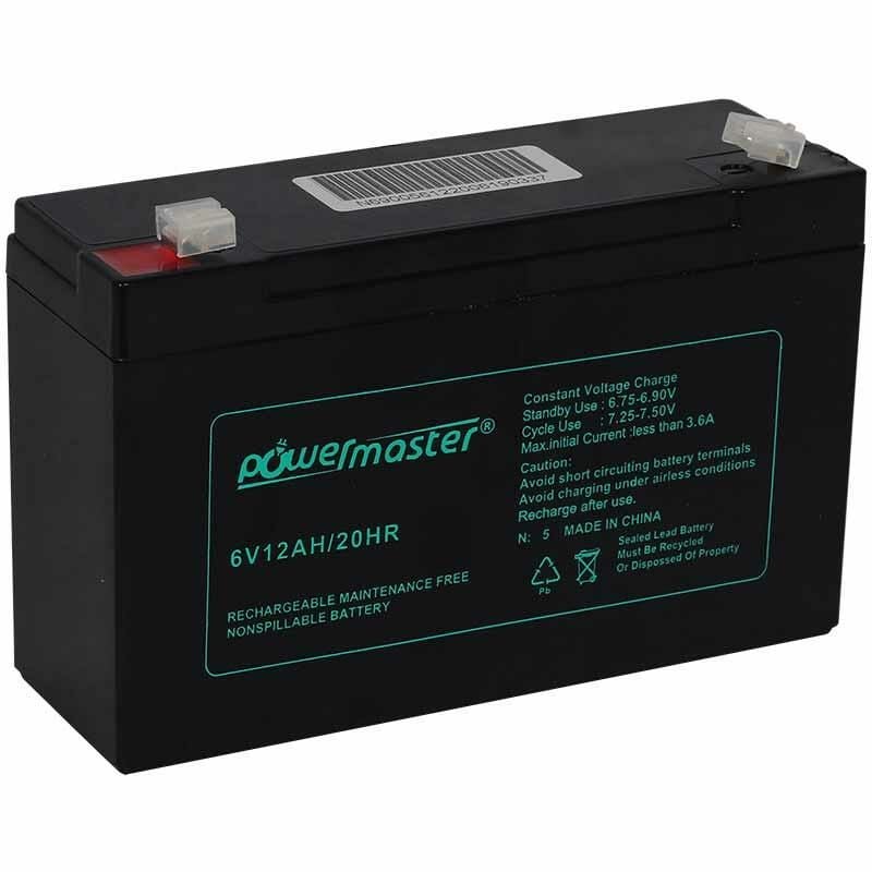 Akü 6 Volt 12 Amper Powermaster/Orbus/Atex (150x50x94 mm)