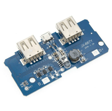 Çift USB Çıkışlı PowerBank Şarj Modülü  (2.1A ve 1A Çıkışlı)