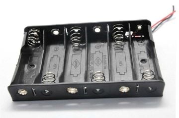 6'lı Kalem Pil Yuvası Tek Taraflı