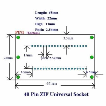 40 Pin Zif Soket Kilitli - 3m Marka