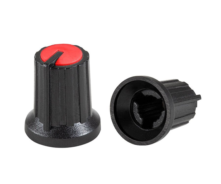 Potansiyometre Başlığı Siyah-Kırmızı