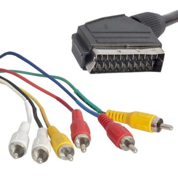 6 RCA to Standart Scart Kablo - 1.2 Metre