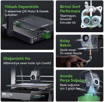Creality Ender 3 V3 Plus Core XZ 3D Yazıcı