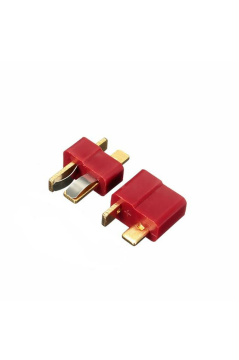 T Plug Batarya Konenktörü Kırmızı (Erkek-Dişi Set)