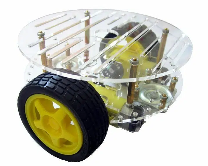 2 wd Robot Araba Şase + Tekerlek + Dc Motor + Pil Kutusu