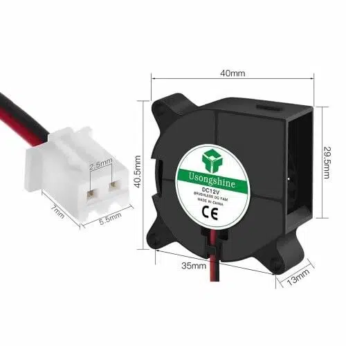 4020 Dc12v Salyangoz Fan 40x40x20