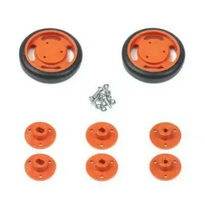 50x11mm Geçmeli Tekerlek Seti Kırmızı