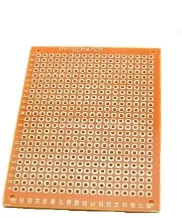 5x7 cm Delikli Bakır Plaket - Delikli Pertinaks