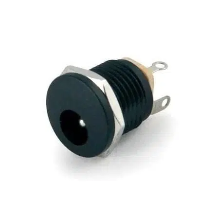 Adaptör Fişi - Dişi Yuvarlak Somunlu Şase 2.1 mm (IC-257)