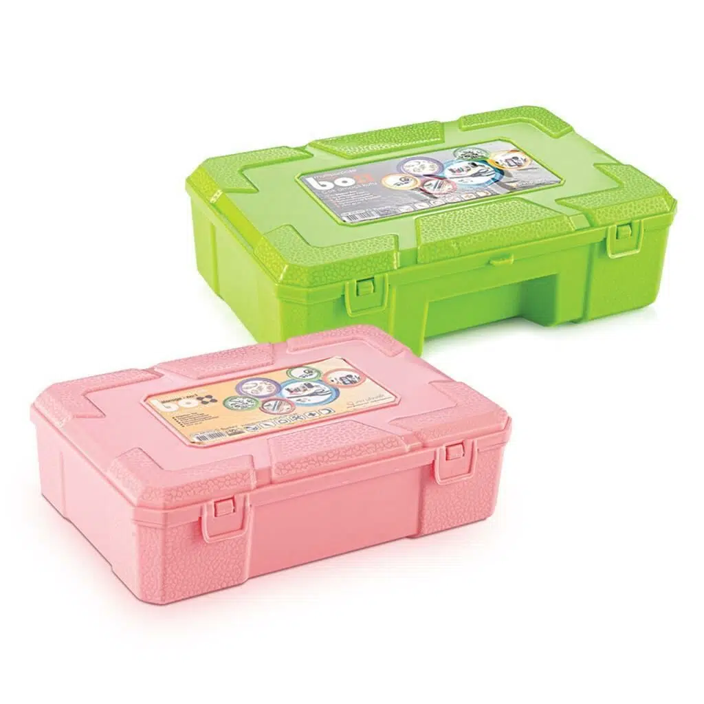 Çok Amaçlı Hobi Kutusu - 3 Bölmeli Renkli No:1