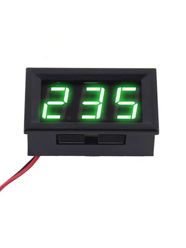 Dijital Led Voltmetre 0.56'' - 2 Kablolu - Yeşil Renkli