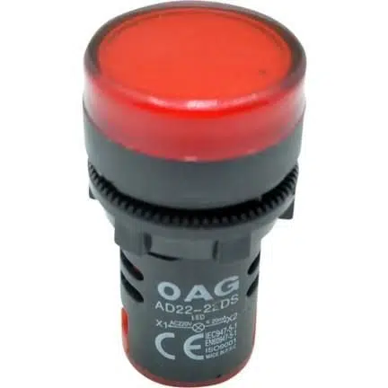 Oag Ledli Sinyal Lambası - Kırmızı 220v