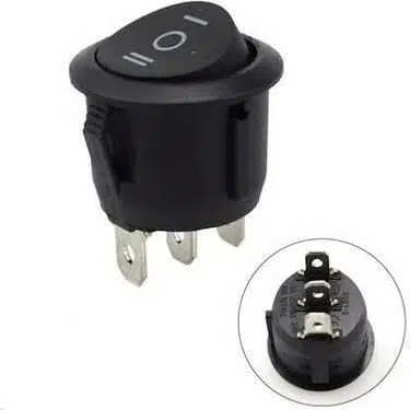 On-Off-On Yuvarlak Işıksız Anahtar-3p